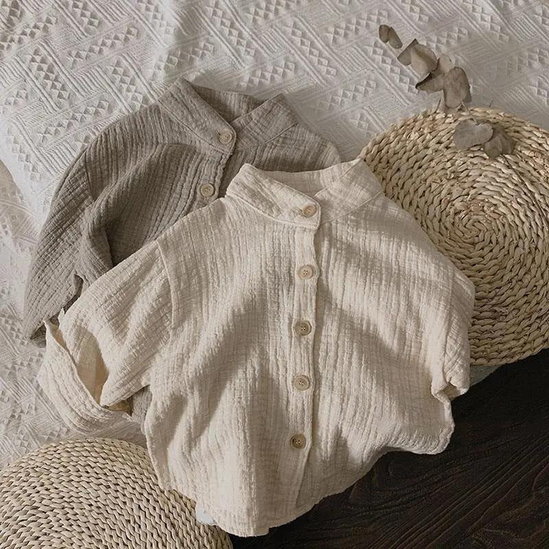 Children's Vintage Cotton Linen Shirt WT042