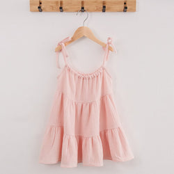 Children's Sleeveless Casual Loose Layered Ruffle Dresses TZ66