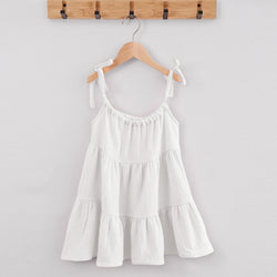 Children's Sleeveless Casual Loose Layered Ruffle Dresses TZ66