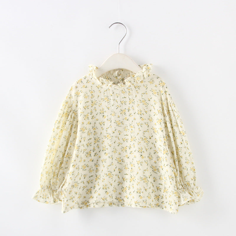 Girls Cotton And Linen Shirts Casual Blouse WT031