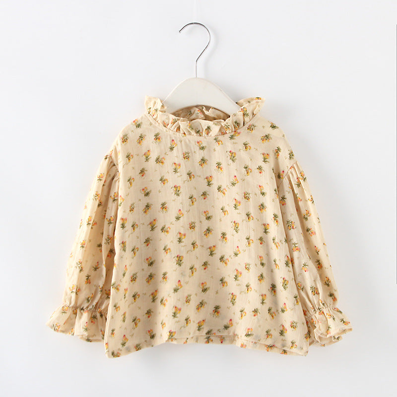 Girls Cotton And Linen Shirts Casual Blouse WT031