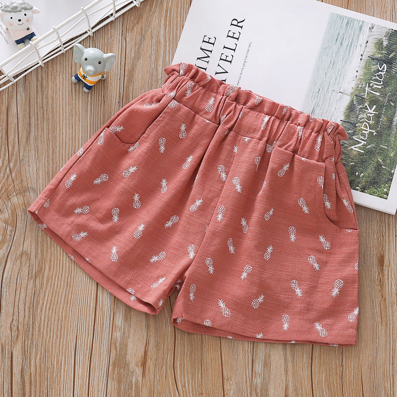 Girls'  Print Shorts  Casual Loose Beach Shorts Children's Clothing WTP47