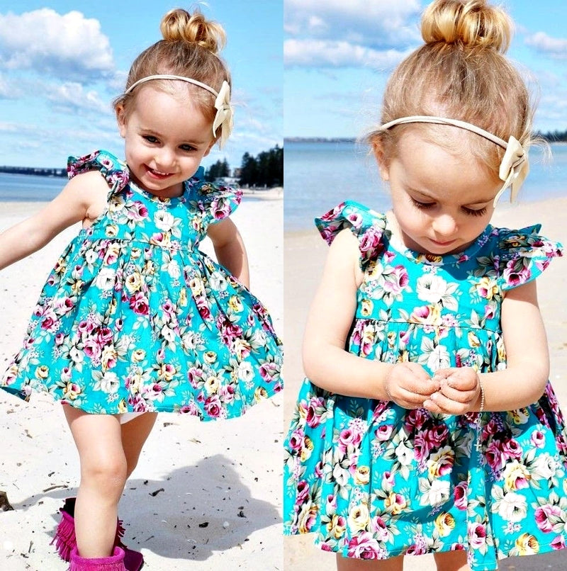 Floral Flower Little Girls Dresses GH20