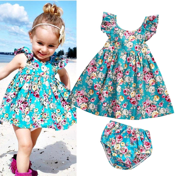 Floral Flower Little Girls Dresses GH20