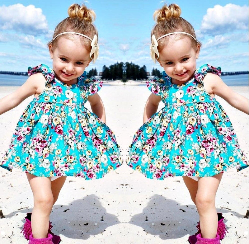 Floral Flower Little Girls Dresses GH20