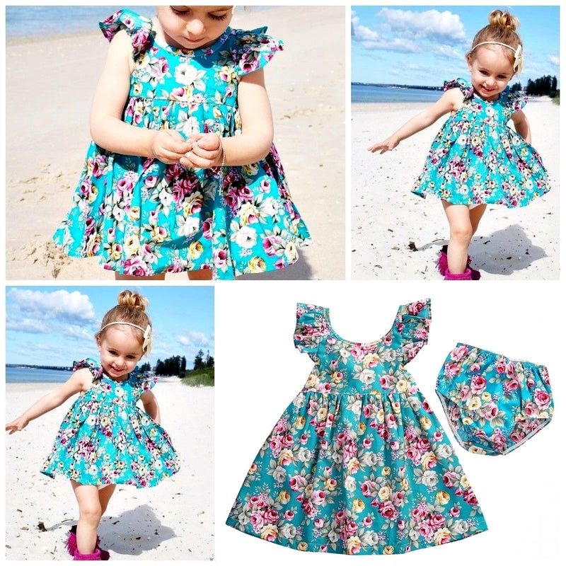 Floral Flower Little Girls Dresses GH20