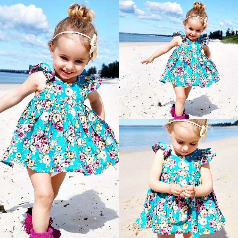 Floral Flower Little Girls Dresses GH20