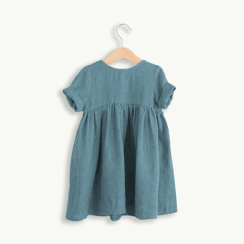 New Girls Casual Short-Sleeve Pleated Dresses WT016