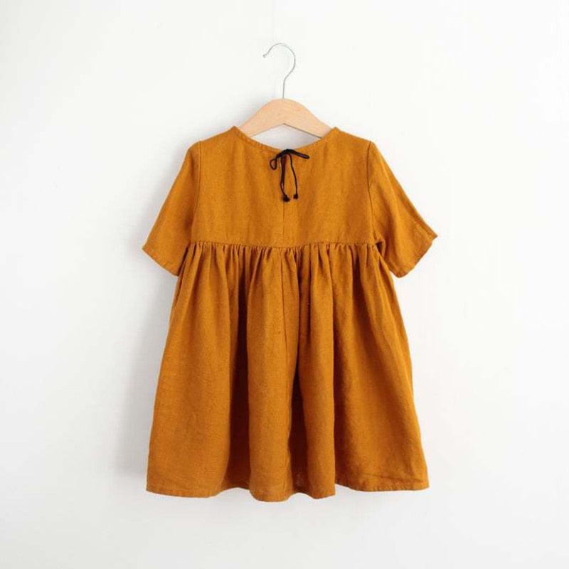 New Girls Casual Short-Sleeve Pleated Dresses WT016
