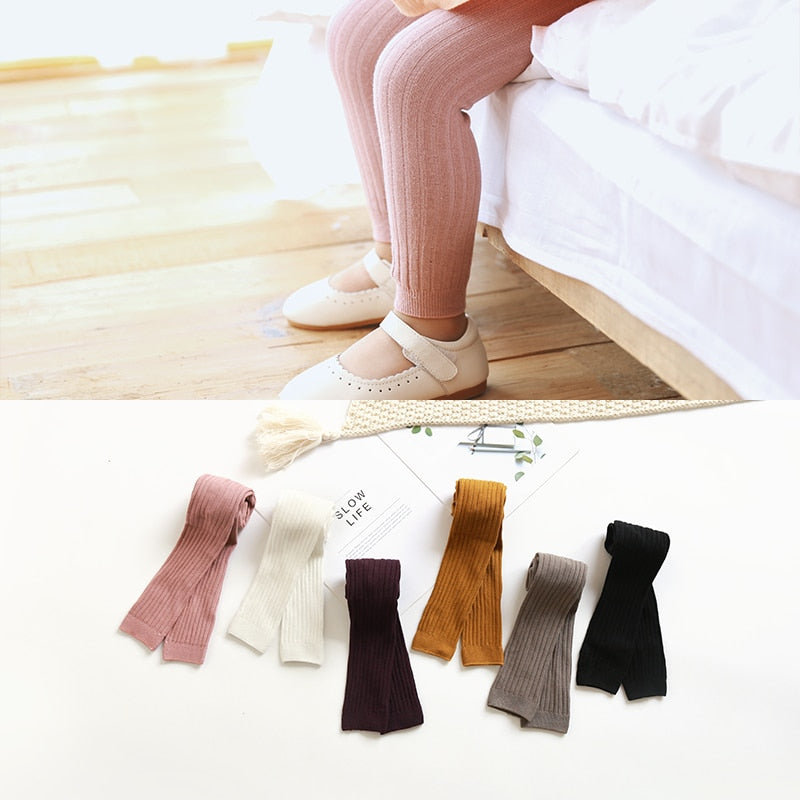 Children's Elastic Waist Cotton Knit Leggings Trousers GH25