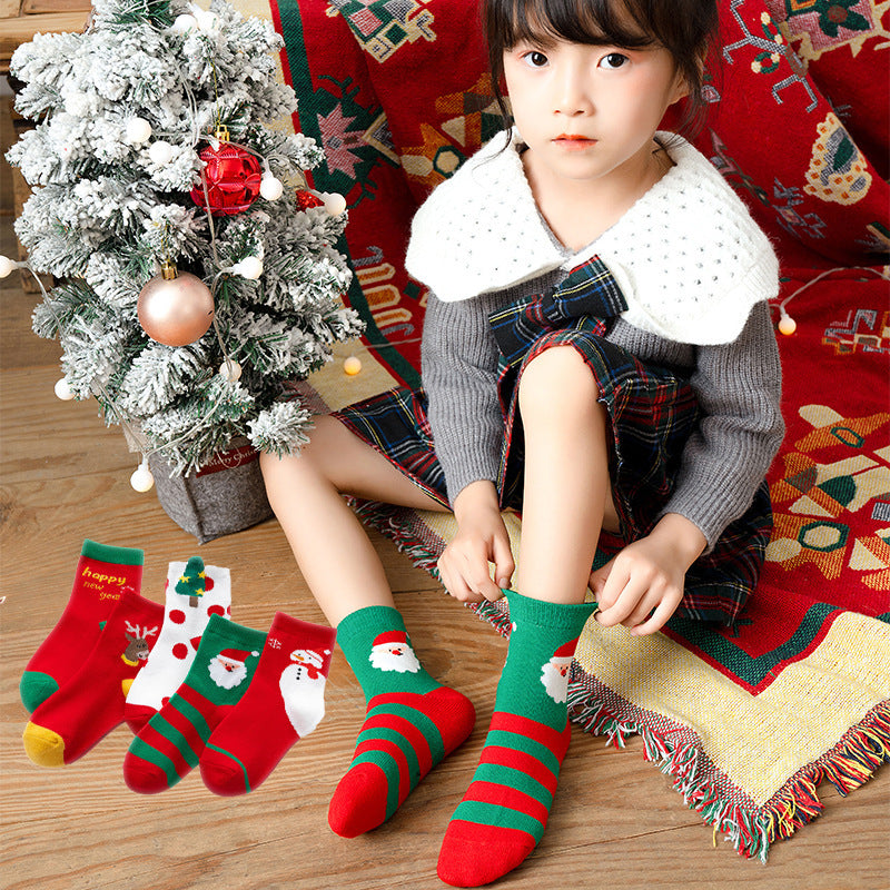 Autumn and Winter New Children's Cute Christmas Socks GH48