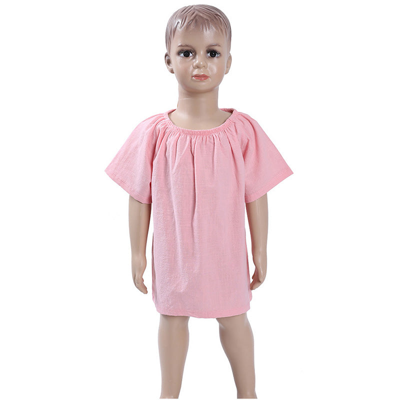 Summer Girls Casual Comfortable Round Neck Short-Sleeve T-Shirts Top WT030