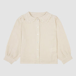 Spring Autumn New Long Sleeve Frilled Collar Girls Shirt TZP05-(Hand Made)