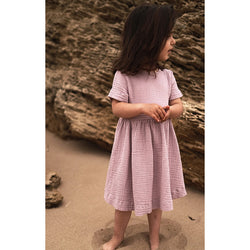 Girls Casual Loose Beach Short-Sleeve Dresses TZ83