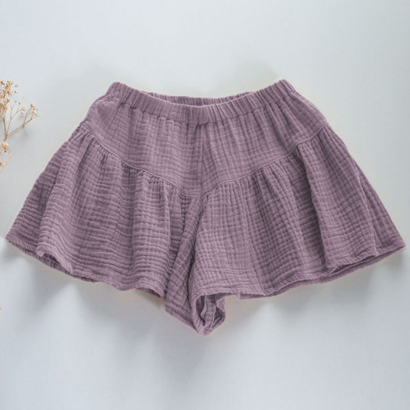 Girls Casual Ruffle Boho Flowy Loose Shorts TZ111