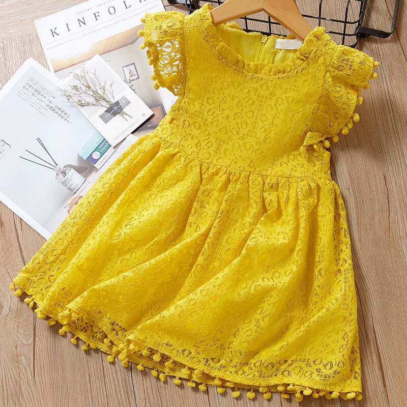 Children's Lace Cutout Lace Dress 223171KLG