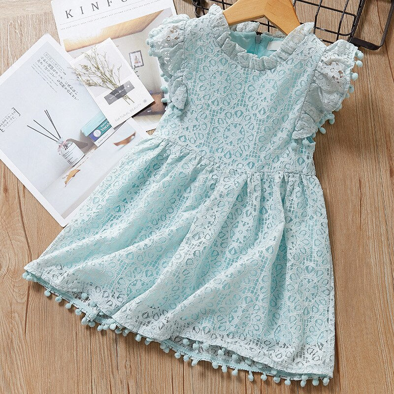 Children's Lace Cutout Lace Dress 223171KLG